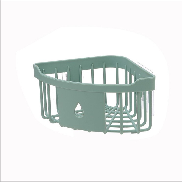 Plastic Bathroom Shelf Organizer Snap Up Corner Shelf Caddy Bathroom Corner Shelf Shower Storage Wall Holder Shampoo Holder: Green