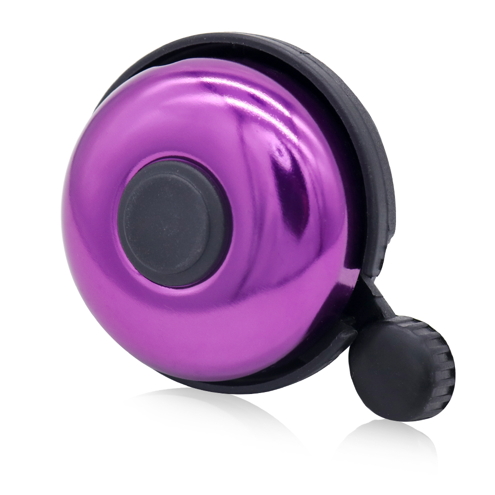 Timbre de plástico para bicicleta de montaña y carretera, alarma de seguridad para manillar, accesorios para bicicleta: Purple