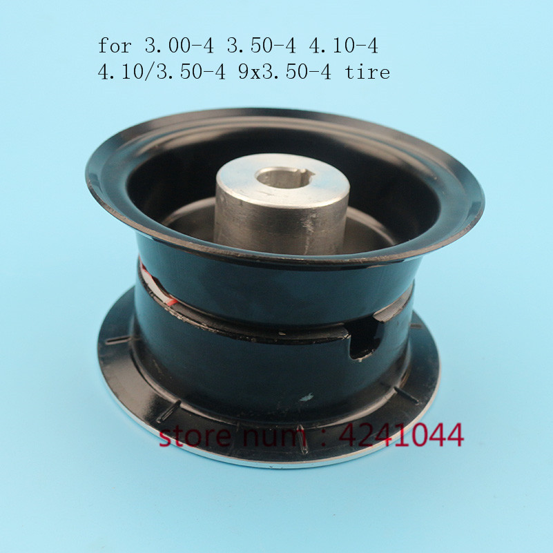 4 tommer aluminiumsfælge fælge nøgle nav 17mm or 19mm indre hul til 3.00-4 3.50-4 4.10-4 4.10/3.50-4 9 x 3.50-4 dæk dæk