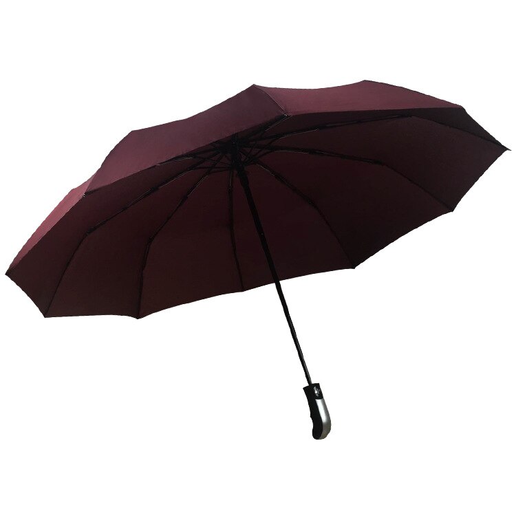 Paraguas de lluvia para hombre y mujer, sombrilla negra con recubrimiento 10K, resistente al viento, plegable, automático, para lluvia, gran lujo, resistente al viento