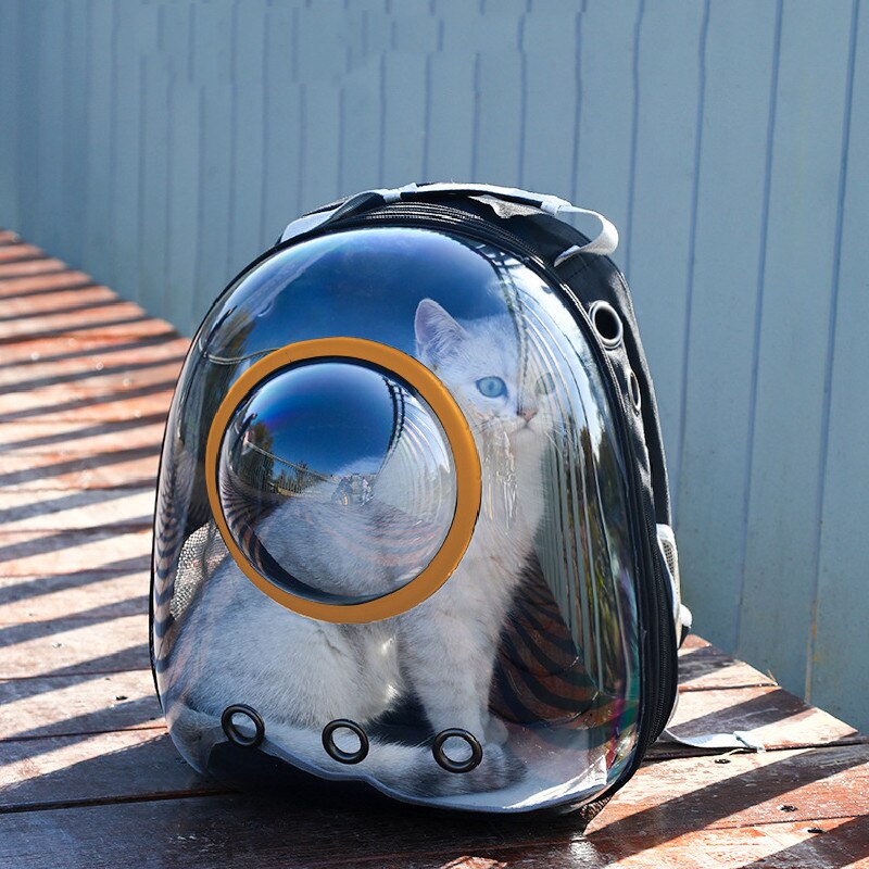 mochila transportin perro suministros para gatos transportin gato Mochila transparente para gato, bolsa de transporte para mascotas, cápsula espacial plegable y transpirable, bolsa de viaje para mascotas al aire libre