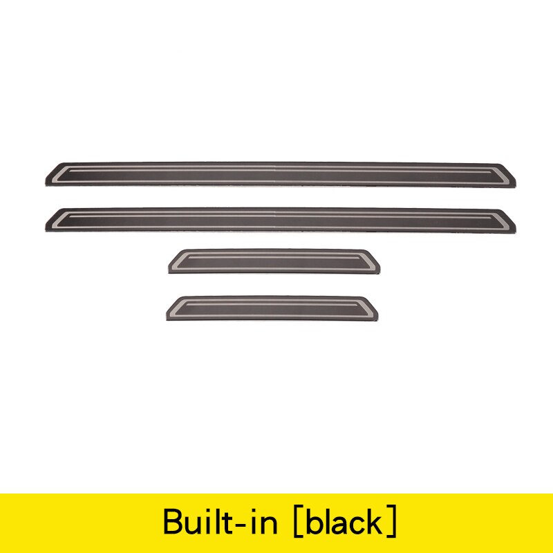 Golf Mk8 Instaplijsten Golf 8 Interieur Accessoires Rvs Welkom Pedaal Decoratieve Strip Car Sticker: Built-in black 4pcs