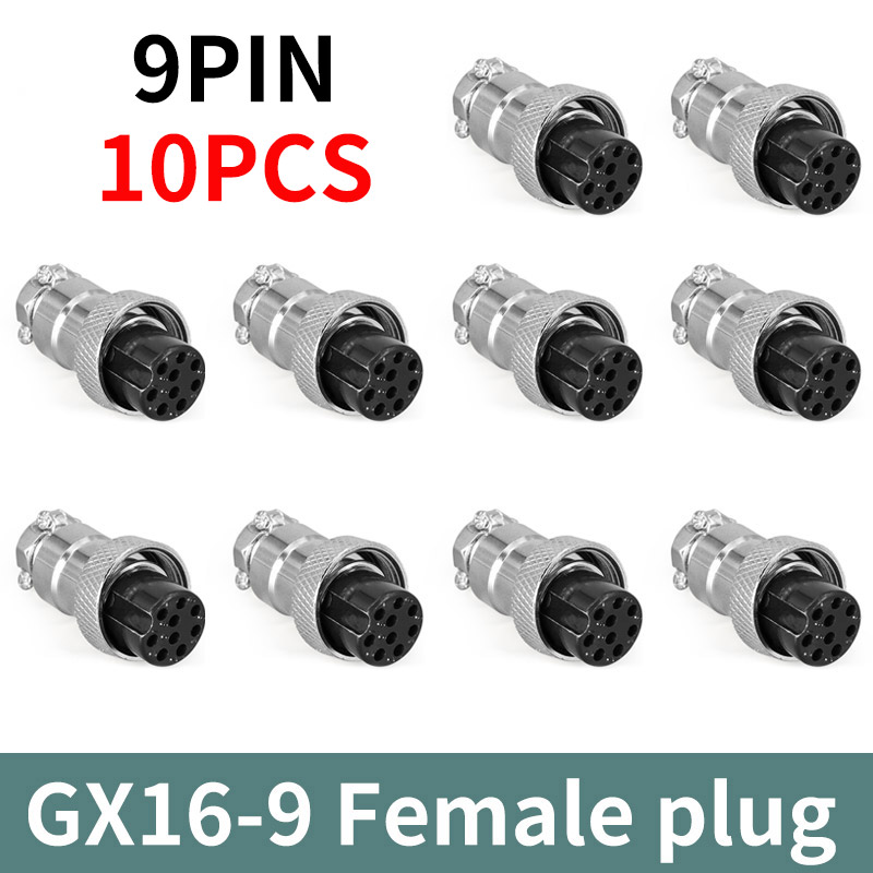 GX16*10PCS Cable Connector 5/8" 2Pin3pin4pin 5pin6pin7pin8pin9pin10pin Male Plug Female Socket Connectors: GRAY