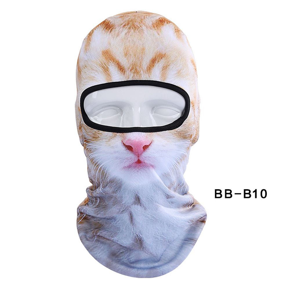 Cagoule animale 3D chien de chat | Vélo, Snowboard, bonnet Skullies, casque, doublure, chapeau d'hiver, masque complet pour femmes et hommes: BB-B10