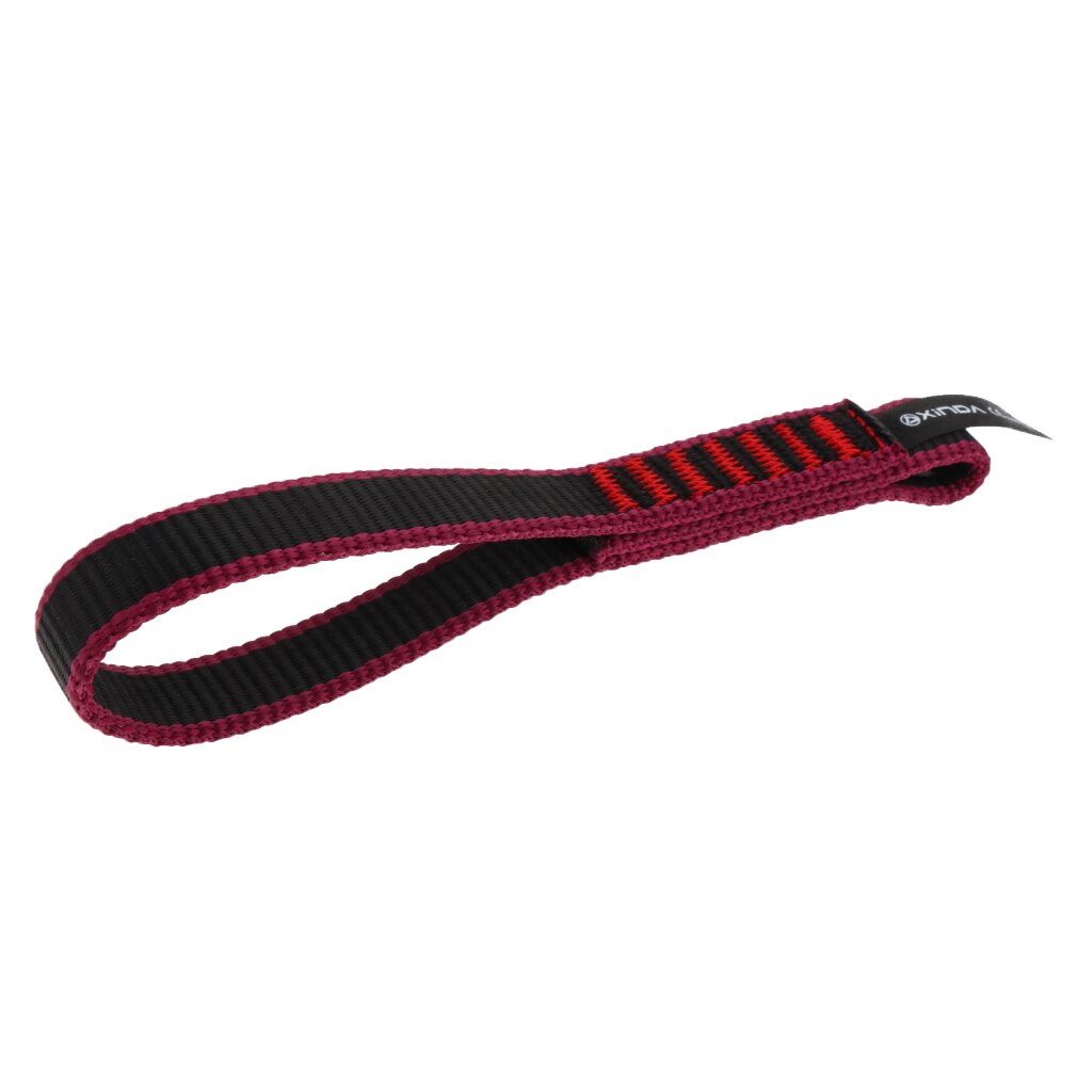 22KN Rock Climbing Quick Draw Nylon Open Sling Mountaineering Carabiner Hardware Webbing Strap Lanyard