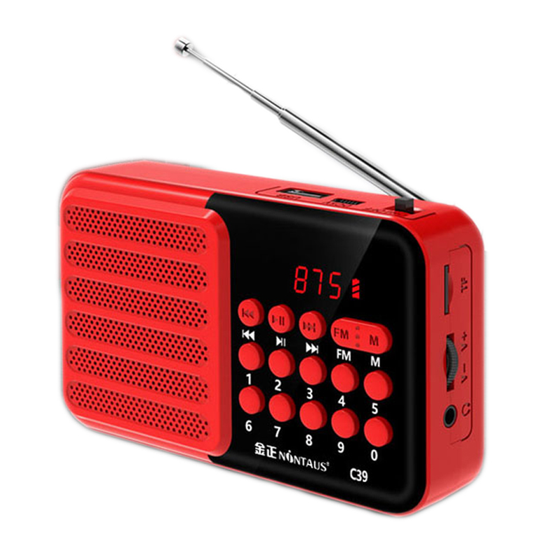 Mini FM Radio tragbare Radios Empfänger Bluetooth Stereo Lautsprecher MP3-Player mit Mikrofon/LCD-Display Unterstützung TF-Karte Kopfhörer spielen: Default Title