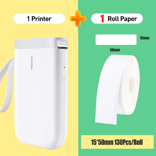 Niimbot D11 Wireless label printer Portable Pocket Label Printer Bluetooth Thermal Label Printer Fast Printing: D11 1 White Label XL