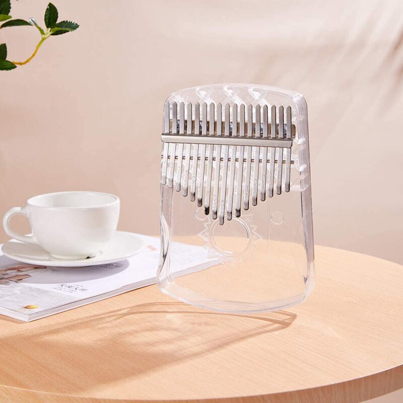 17 Key Transparent Kalimba Acrylic Kalimba Acrylic Clear Thumb Piano For Starter Finger Piano Christmas With Tuner Hammer: Transparent