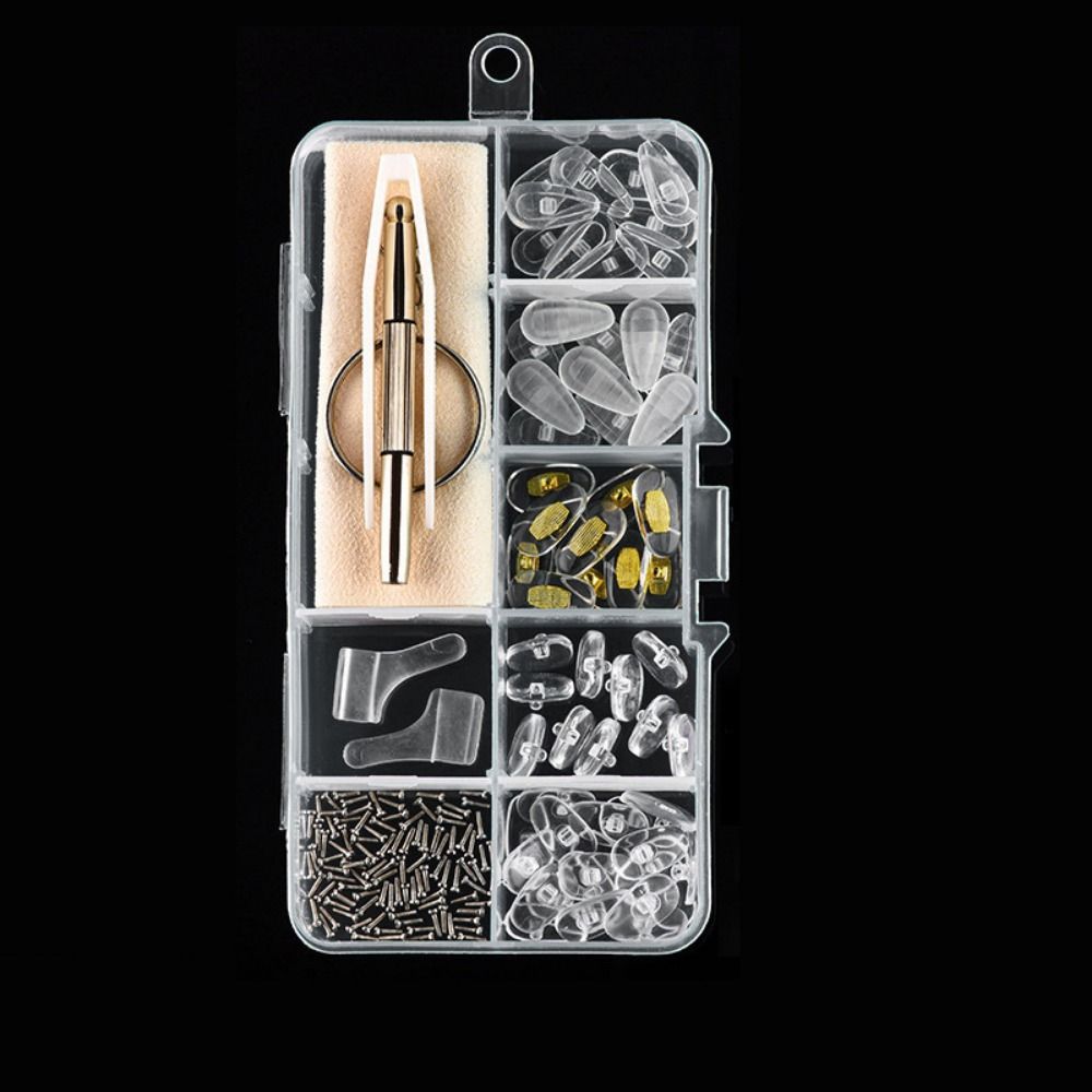 Silicone Eyeglass Repair Kit Replaceable Antiskid Precision Screw Sets Easy To Use Sturdy Glasses Repair Tools Make Repair Easy: PURPLE