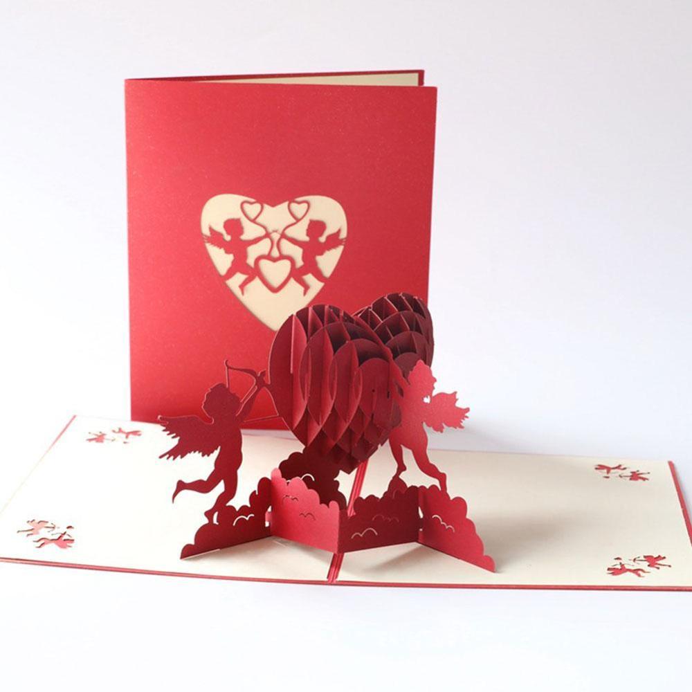 30 Styles 3D Card Heart To Heart Birthday Valentine Birthday Christmas Express Love Valentine's Day 3D Greeting Card: Love Heart