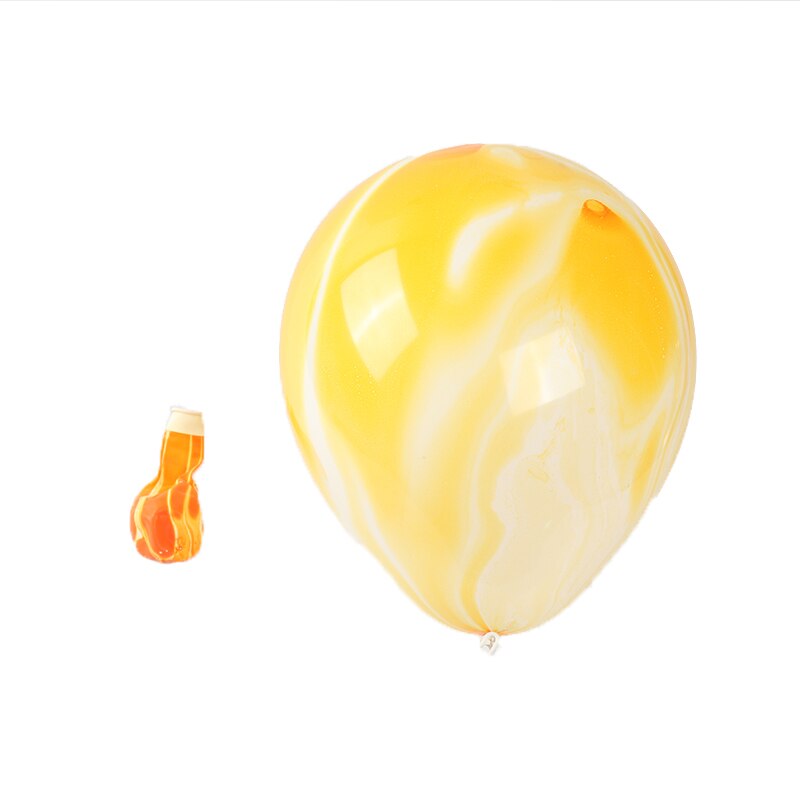 5/10pcs 10inch colorful Agate Marble Latex Balloons Birthday Party Wedding Decoration Baby Shower Agate Decor Supplies Globos: yellow / 5pcs