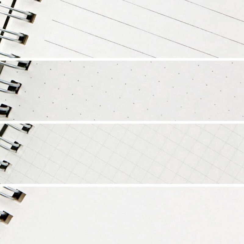 80 Sheets A5 A6 Horizontal Line Grid Lattice Notebook Write Smoothly Blank Frosted Notepad School Office Supplies A