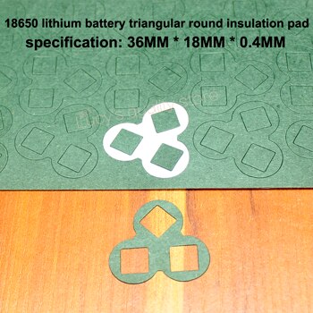 100pcs/lot 18650 lithium battery pack insulation material barley paper high temperature insulation gasket red just gasket: Hollow 2