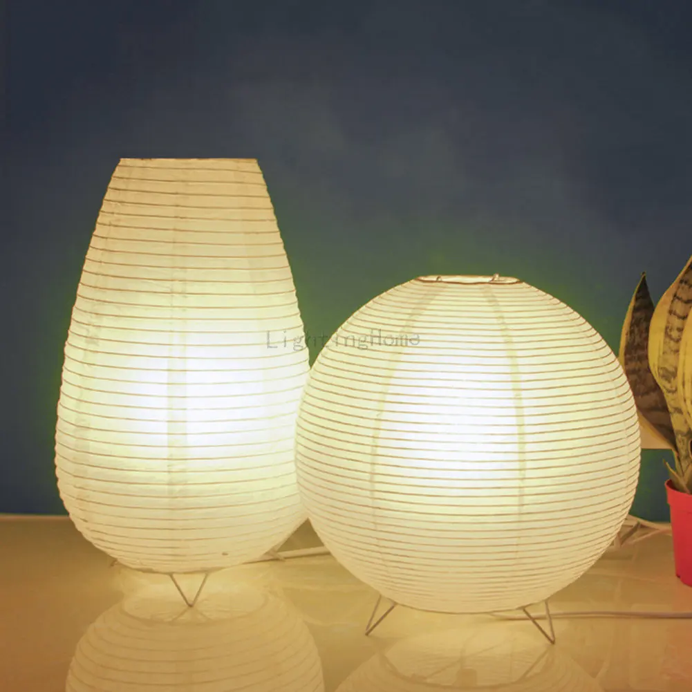FAROL DE PAPEL nórdico de estilo japonés, sala de estudio moderna para lámpara de mesa, dormitorio, mesita de noche, iluminación LED, decoración,