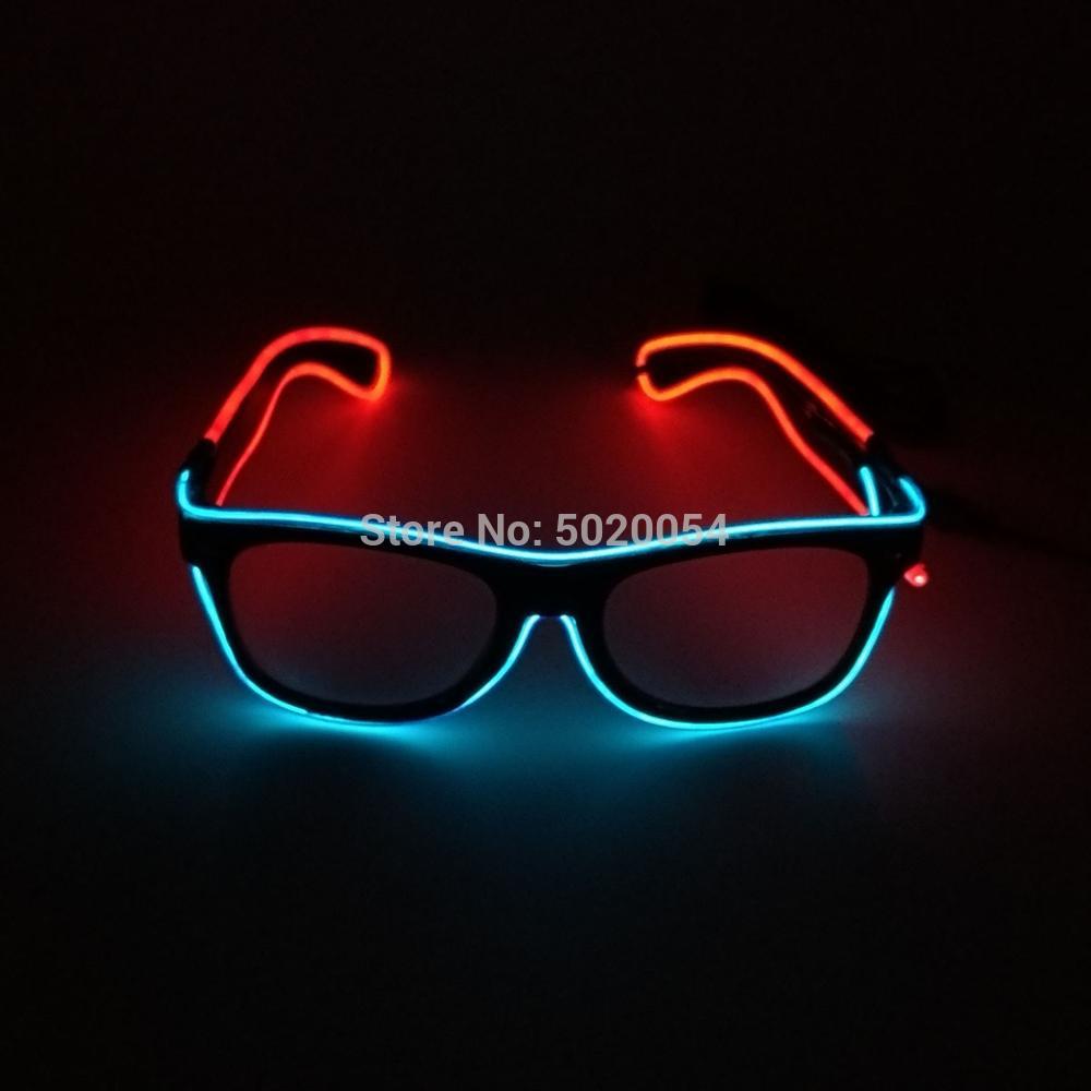 Glasögon män el tråd glödande glasögon mörkerseende lyser upp blinkande glasögon led glasögon