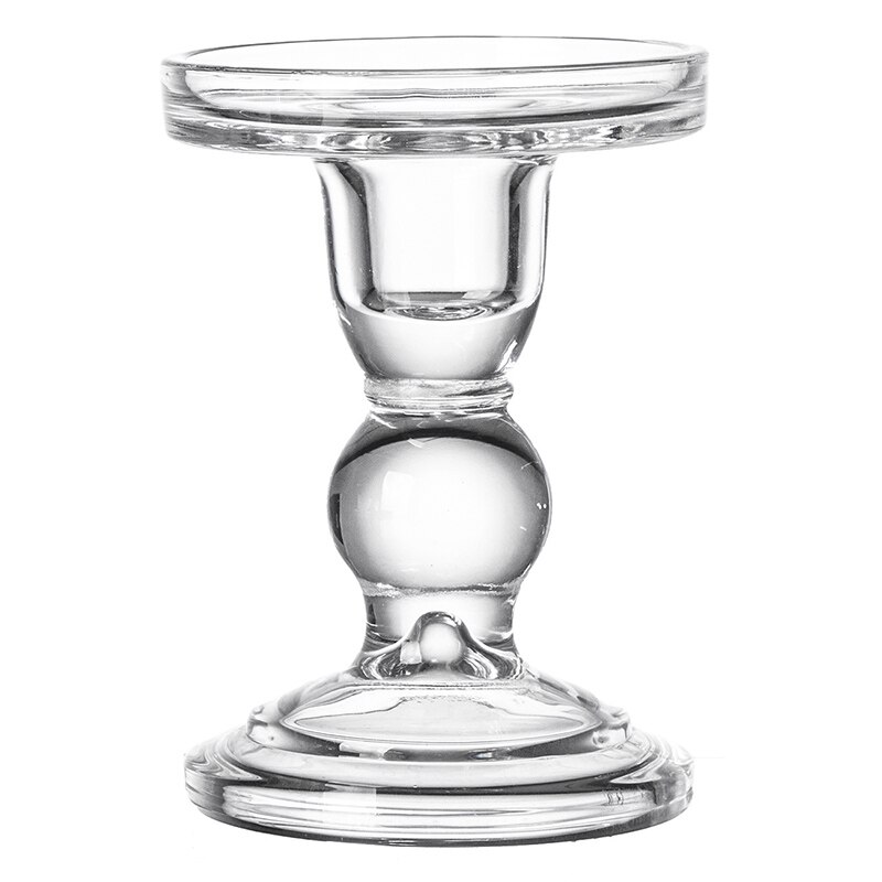 Høj lysestage gennemsigtige glas lyseholdere perfekt dekoration lysestager okt 998: L
