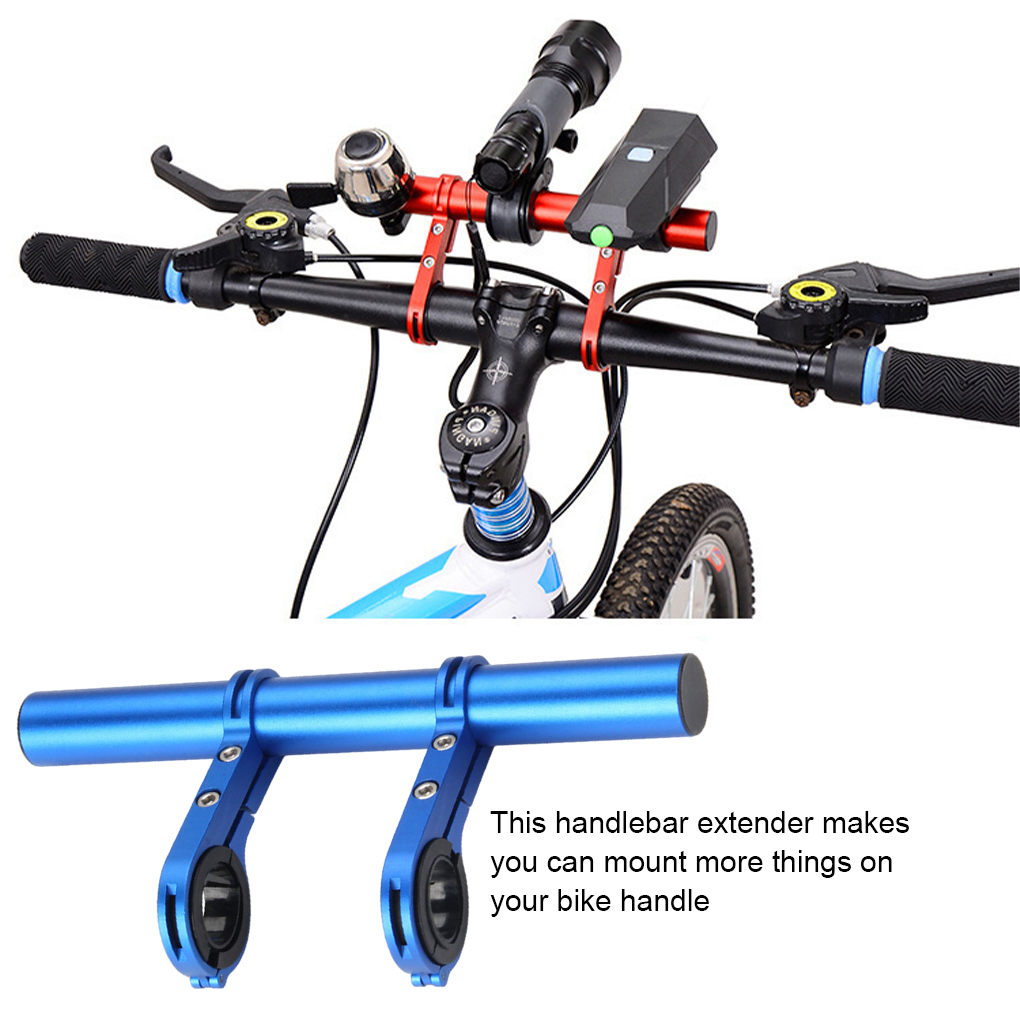 20CM Aluminum Alloy Bicycle Handlebar Extender Mountain Bike Bicycle Front Light Bracket Lamp Flashlight Accessories Lamp Holder