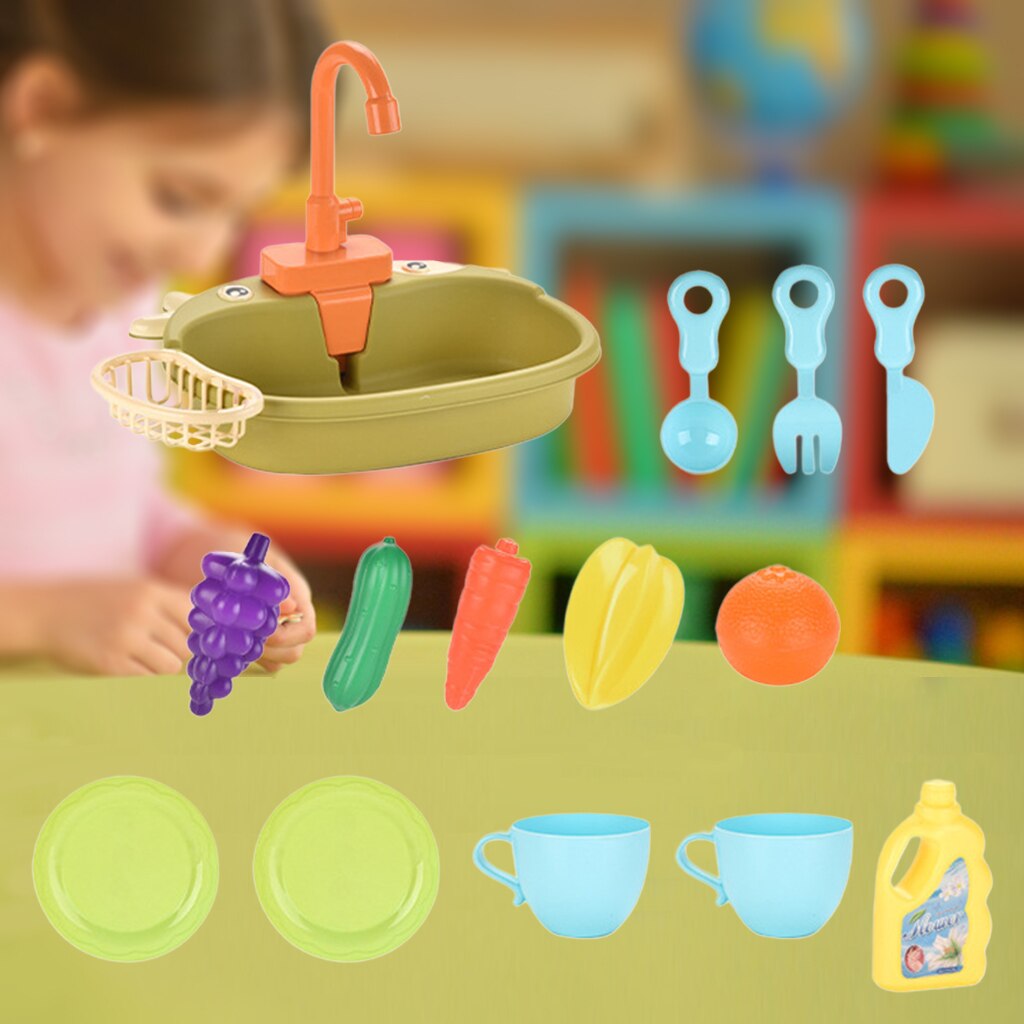 Elektrische Aanrecht Pretend Play Set Met Running Water Rollenspel Speelgoed