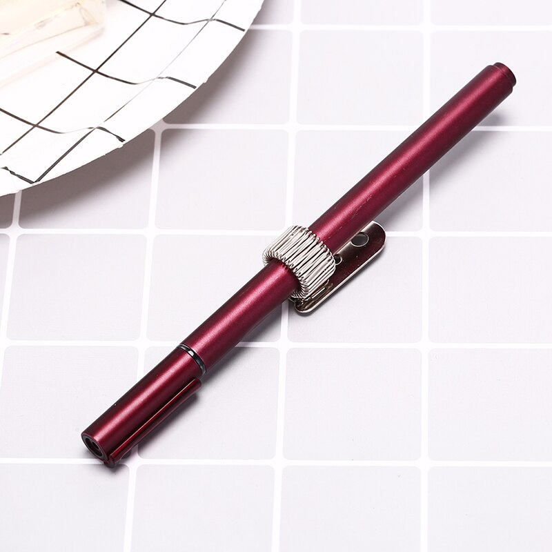 1 stk 32*12mm enkelt huls metal penholder med lommeclips læger sygeplejerske uniform penholdere