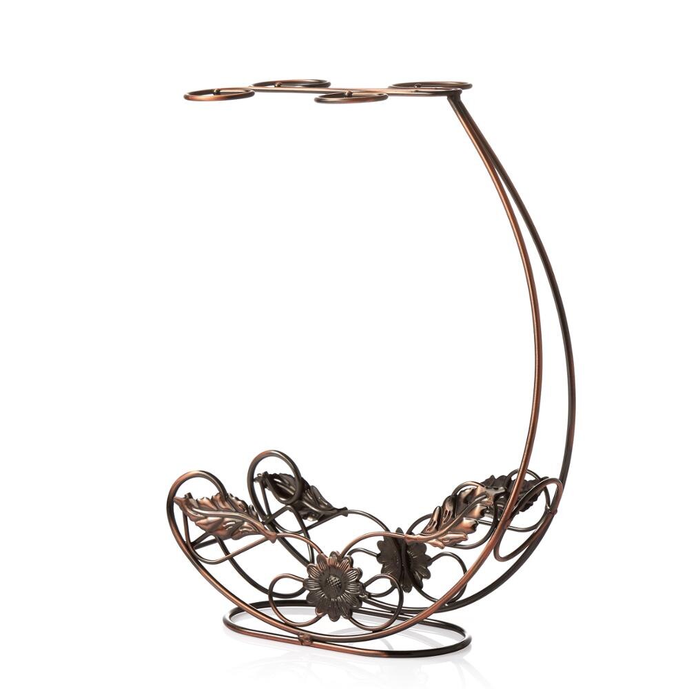 Creatieve Metalen Koper Wijnrek Opknoping Wijnglas Houder Bar Stand Beugel Display Stand Beugel Decoratie: Copper Wine Holder