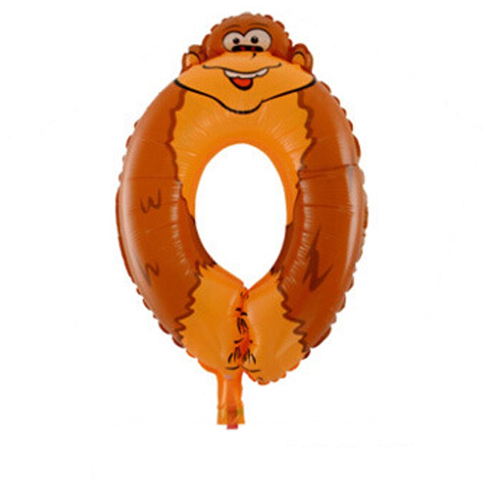 2 Stuks Animal Nummer Folie Opblaasbare Ballon Bruiloft Gelukkige Verjaardag Ballonnen Party Decor Kids Kinderen Speelgoed: 0