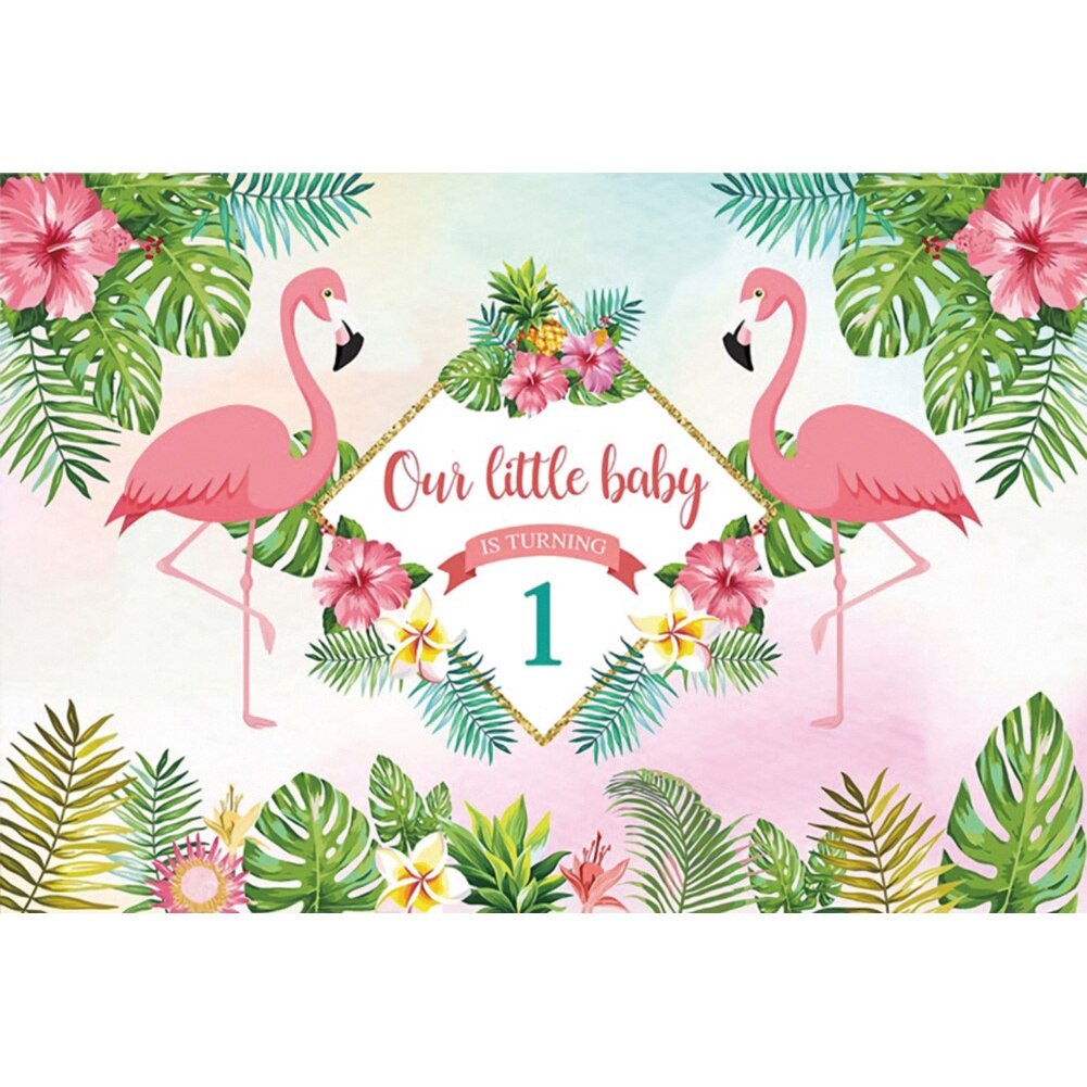 150X100Cm Flamingo Achtergrond Vinyl Fotografie Achtergrond Voor Meisje Tropische Verjaardagsfeestje Decoraties: B