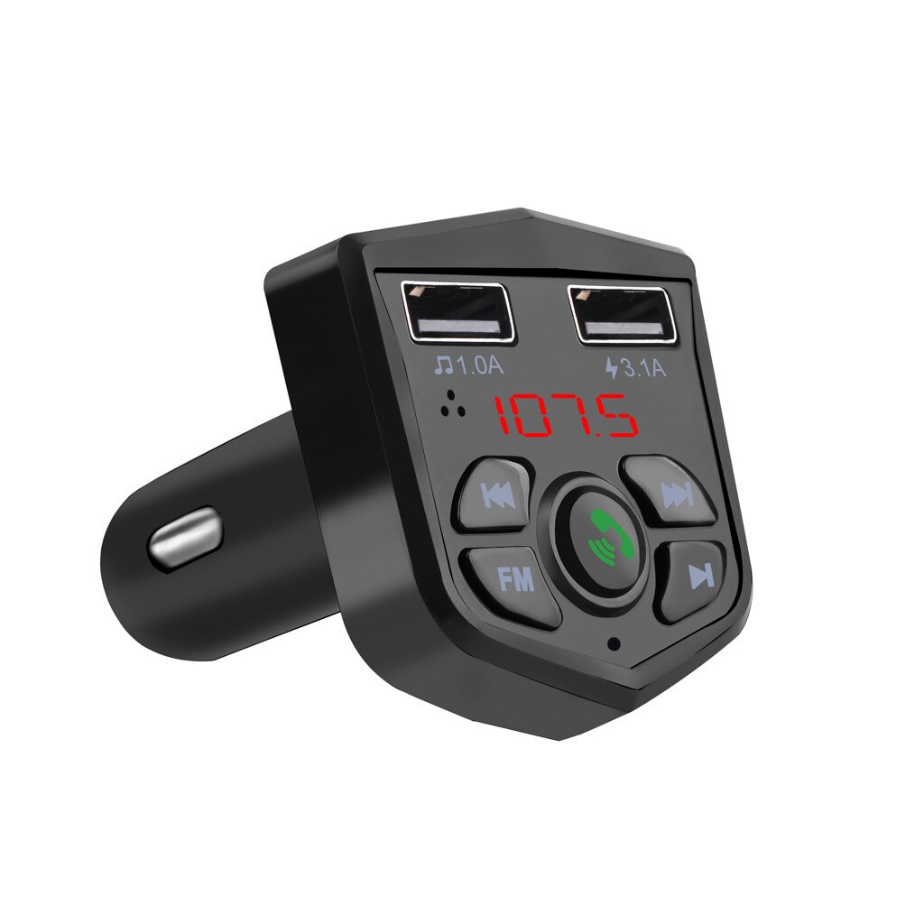 LEIDIMUS FM-zender Bluetooth Voor Auto – Draadloze Handsfree, MP3-speler, USB-oplader, Afstandsbediening, 1,4