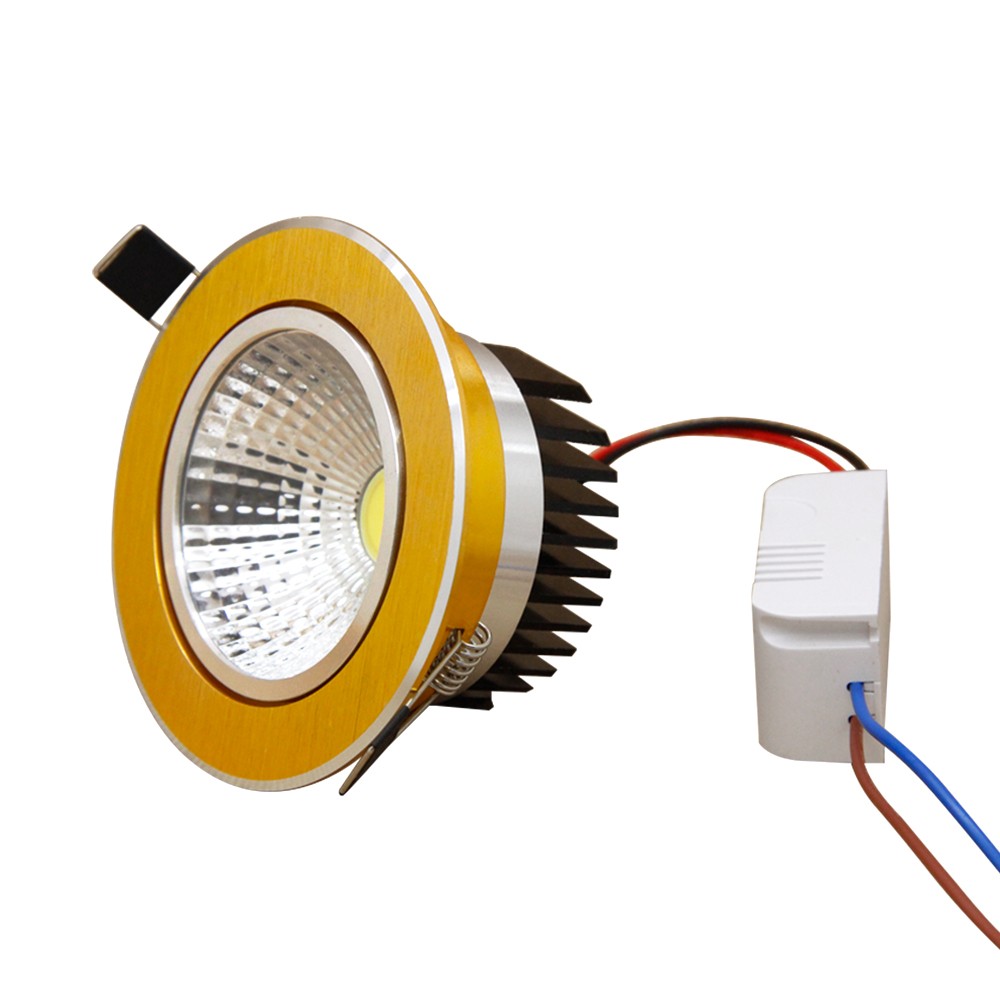 Спот потолочный 6pc dæmpbare led downlight cob spotlys 5w 7w 9w 12w 85-265v loftsindbyggede lamper indendørs