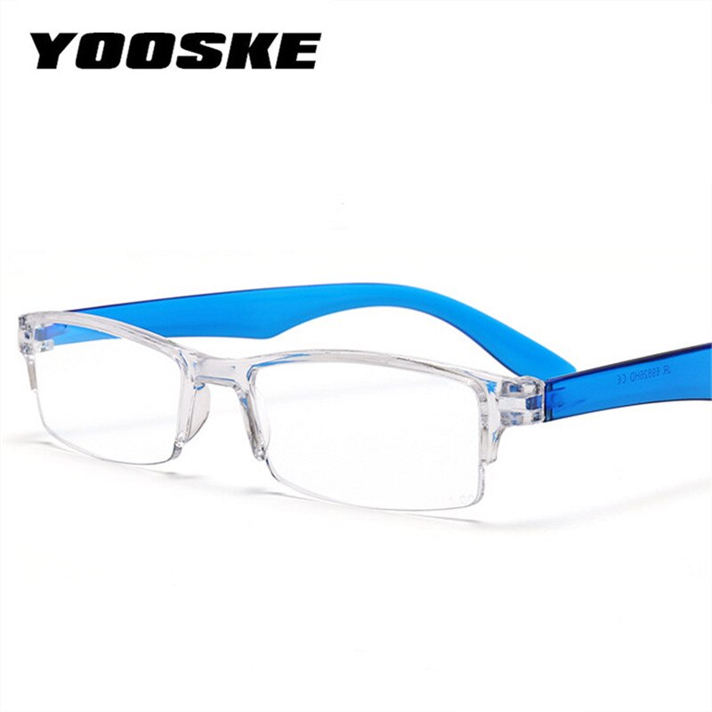 YOOSKE demi-cadre lunettes de lecture presbyte lunettes femmes hommes Prescription vue lointaine lunettes loupe avec tissu