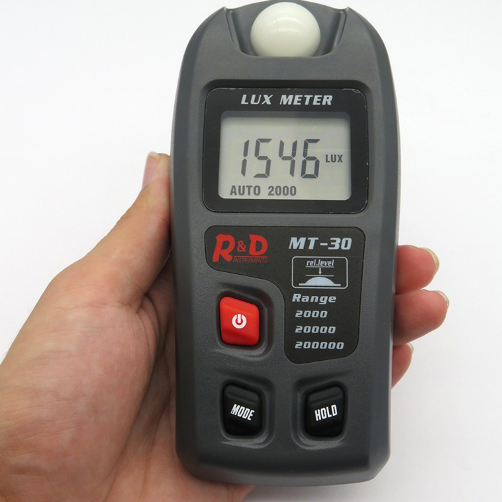 High Precision Portable Mini LCD Digital Luxmeter Visible Light Tester Luminometer Illuminance Instrument 0.1 ~ 200,000 Lux