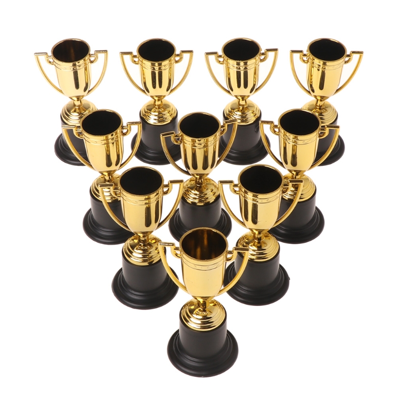 10pz d'oro tazza trofeo sport vincitore puntelli educativi bambini premi premi giocattoli