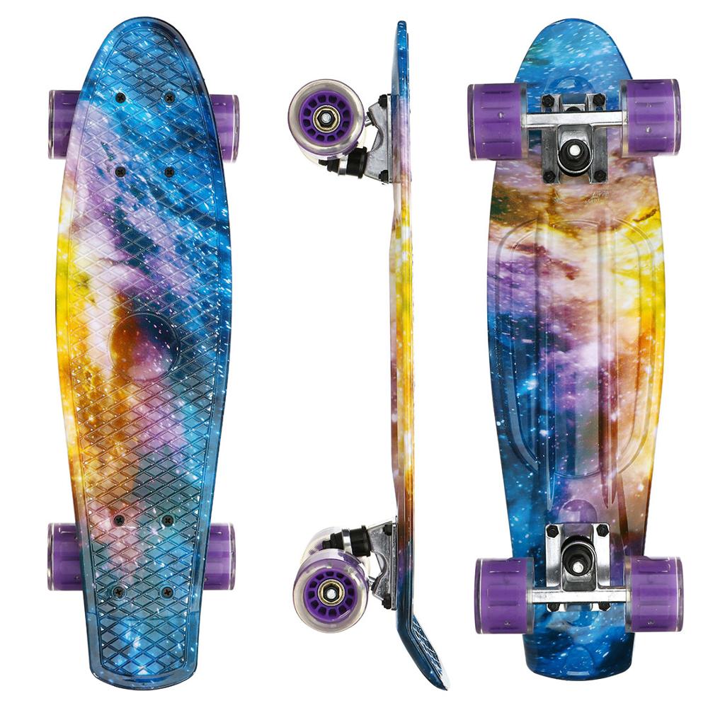 23" Complete Mini Cruiser Skateboard Penny Board Skate Board Sidewalk Road Sliding Single Kicktail Hard Plastic PU Wheels Girls