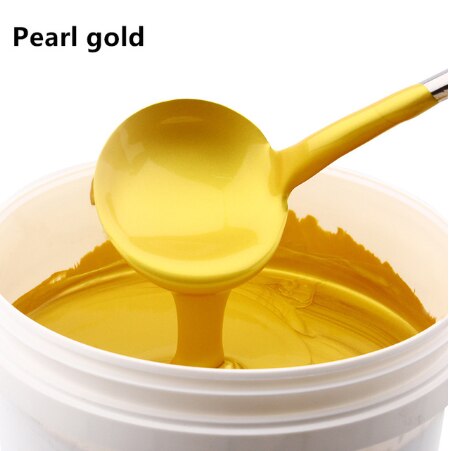 100g / 1kg stämplad ljus guldfärg, metalllack, träfärg, smaklös vattenbaserad färg, kan appliceras på vilken yta som helst: Pärlguld / 350g