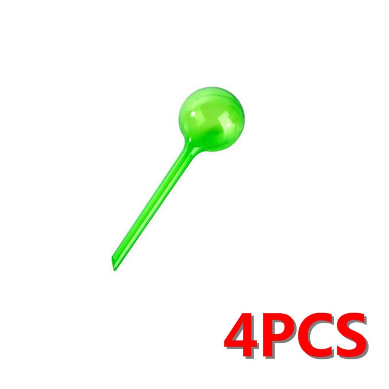 1/4PCS PVC Travel House Plant Self Watering Bulb Shape Waterer Globes Automatic Irrigation Lawn Garden Pot Planter Cans U3: 4PCS Green S