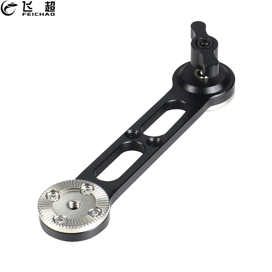 Extensão de braço de extensão arri rosete, extremidade dupla, suporte de braço m6, parafuso de polegar, orifício de 1/4 &quot;para câmera de vídeo dslr, equipamento de montagem no trilho nato