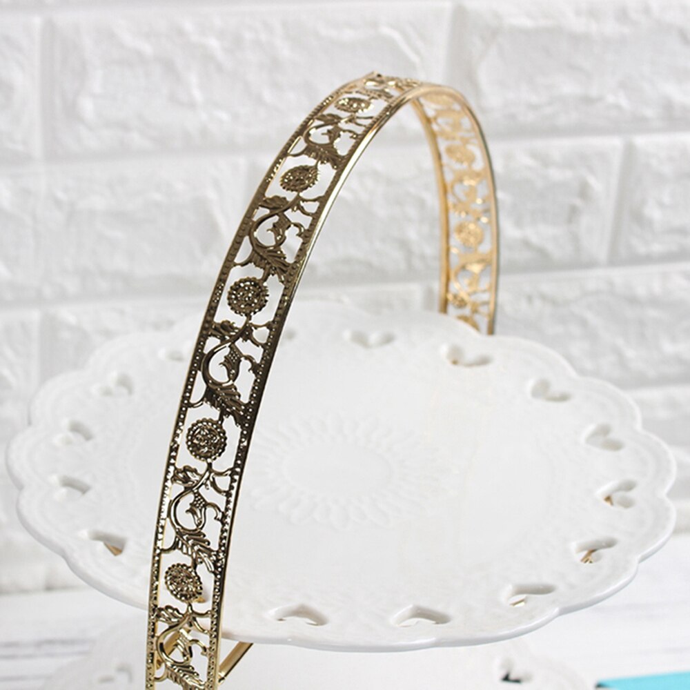 Double Layer Metal Cake Stand Arch-Shaped Display Cake Tray Rack Fruit Cupcake Stand Decorations Dessert Pedestal Wedding Party