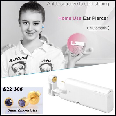 2 pièces oreille clou pistolet jetable aseptique ménage oreille Piercing pistolet Portable oreille Piercing pistolet groupe stérilisé oreille Piercing unité: S22-306