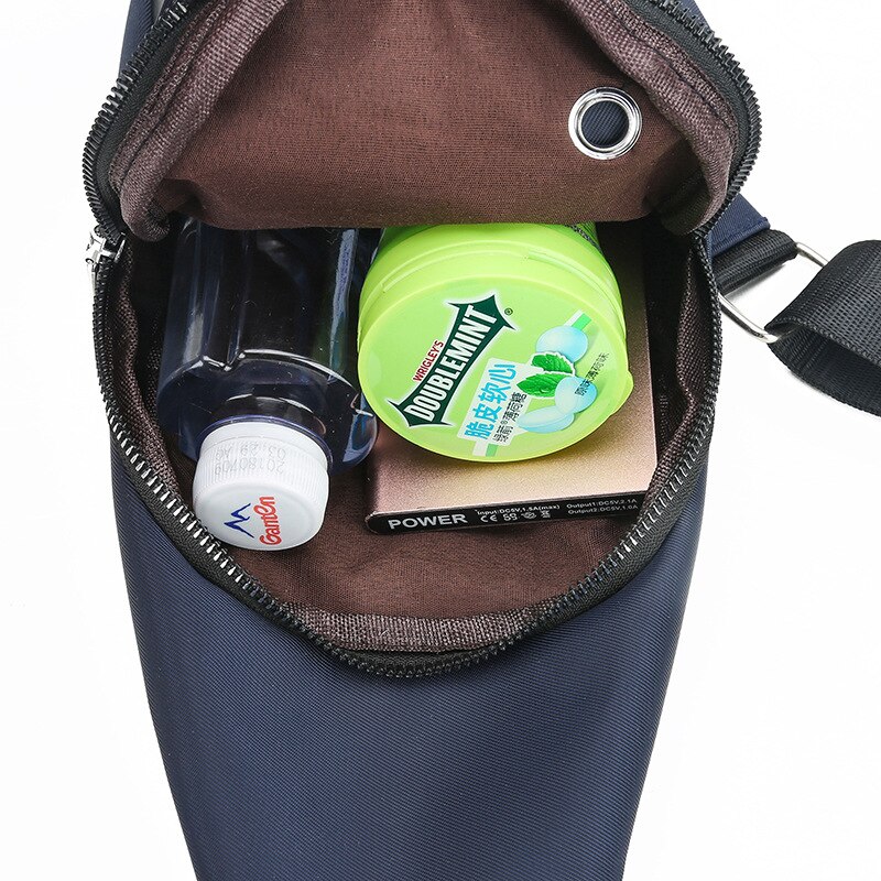 Men's Messenger Bag Shoulder Oxford Cloth Chest Bags Crossbody Casual Messenger Bags Man USB Charging Multifunction Handbag