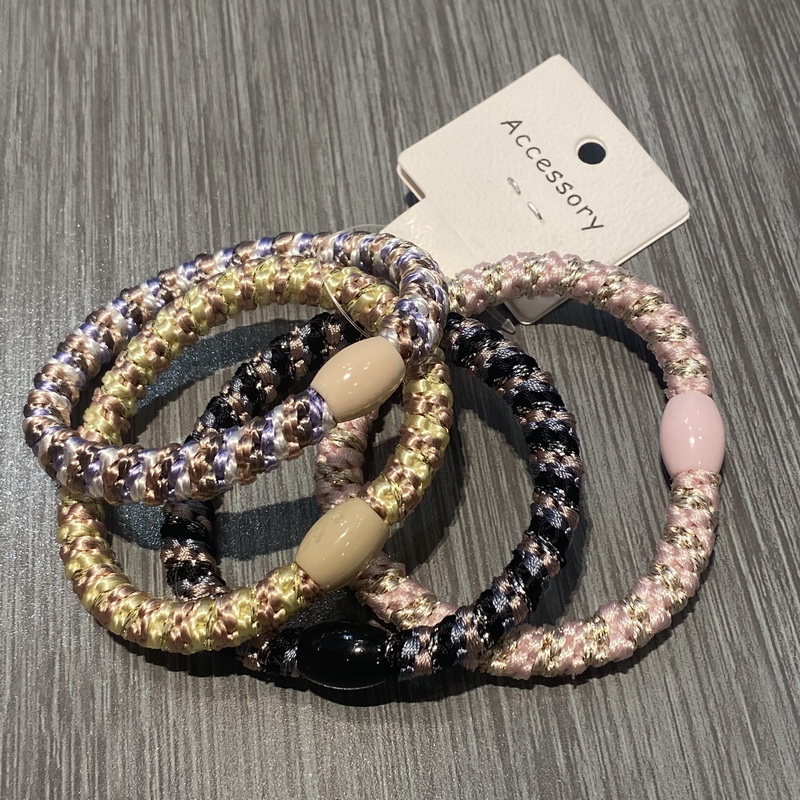 4 stks/set Vrouwen Hoge Elastiek haar elastiekjes Weave Rubberen Bandjes Voor Armbanden dames elastieken haarelastiek knekki haar elastiek Mode knekkies haar elastiek haarelastiekjes dames: Sky Blue