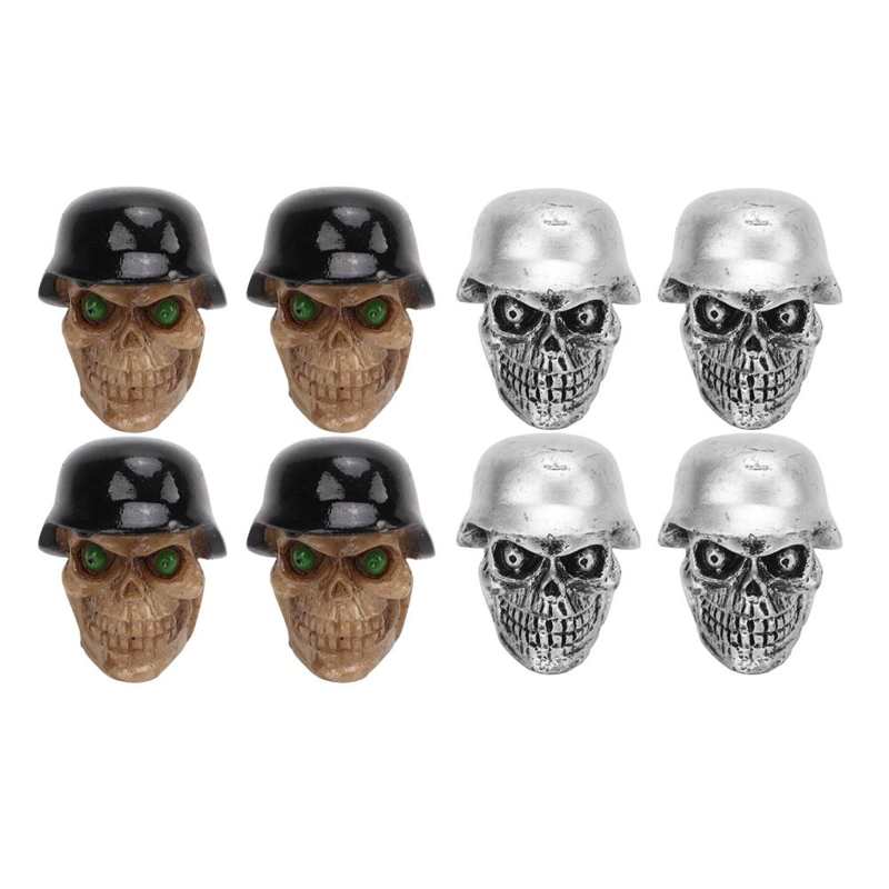 Tire Valve Stem Caps ABS+Copper Valve Stem Caps /Set Stylish Rustproof with Rubber Ring for Cars Bikes SUVs Trucks Motorcycle