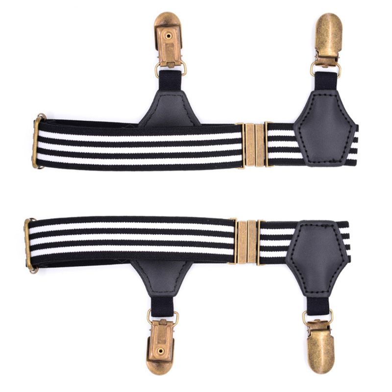 1 par de calcetines elásticos para hombre, tirantes de pierna, Clip para liga, hebilla sin abrazadera deslizante
