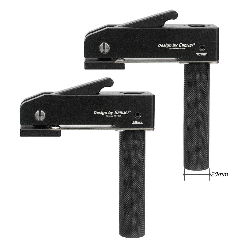 Arbeidsbenk hundehull hurtigvirkende hold nede klemme justerbar fast fast klipsfeste for trebearbeidingsbenker 19/20mm -hulls verktøy: Stil  b 20mm