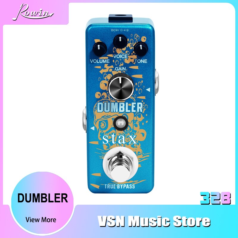 Stax Guitar Dumbler Pedal Analog Overdrive Pedals For Electric Guitar With Medium Low Distortion LEF-315Mini Size True Bypass