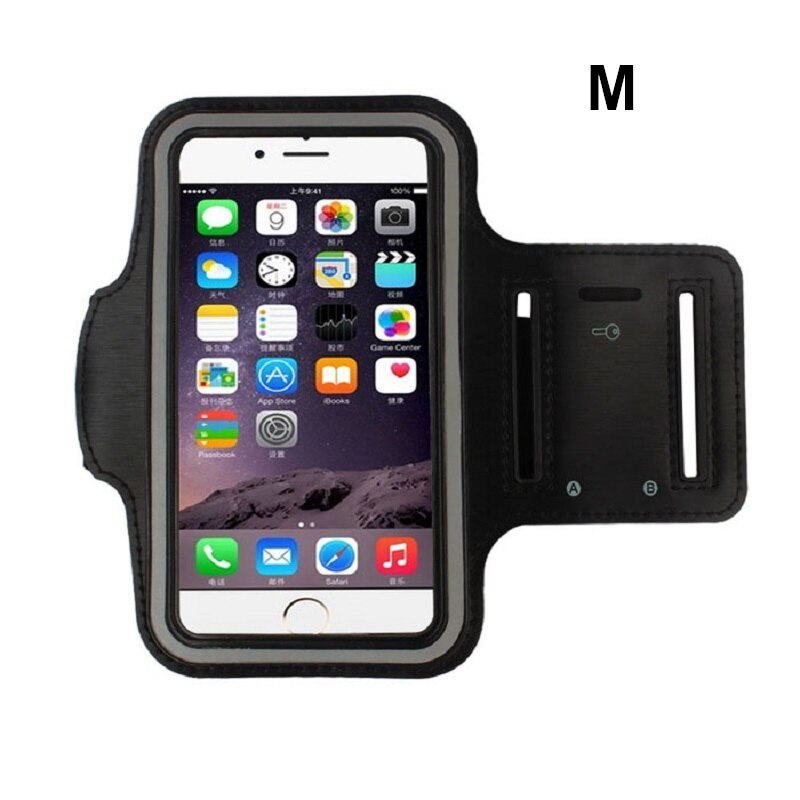 Universal Outdoor-Sport Telefon Halter Armband Fall für Samsung Gym Lauf Telefon Tasche Arm Band Fall für iPhone 11 xs max 5-7 zoll: Black