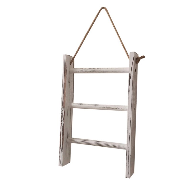 Colgante de pared con cuerda para decoración del hogar, toallero de madera Retro Para dormitorio, baño, cocina, sala de estar, escalera de almacenamiento: Default Title
