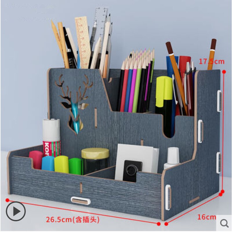 Soporte de escritorio para lápiz , cajas de almacenamiento, organizador de lápices de escritorio, artículos de oficina, almacenamiento, artículos de papelería escolar