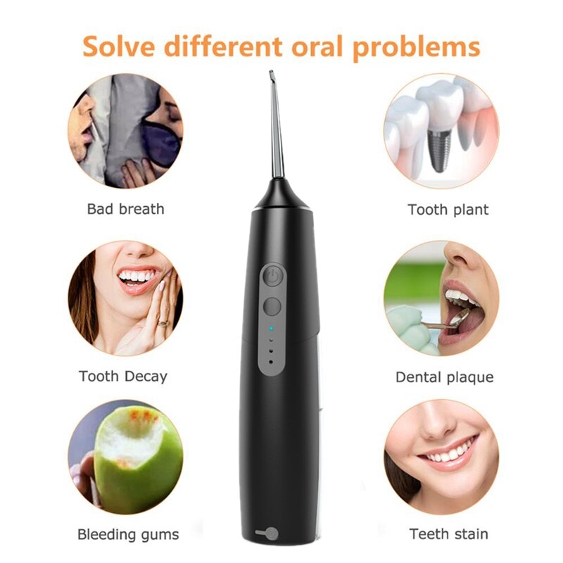Water Flosser Irrigator Oral Jet Teeth Cleaner Hydro Jet 195Ml Water Tank Water Pick Electric Toothbrushes