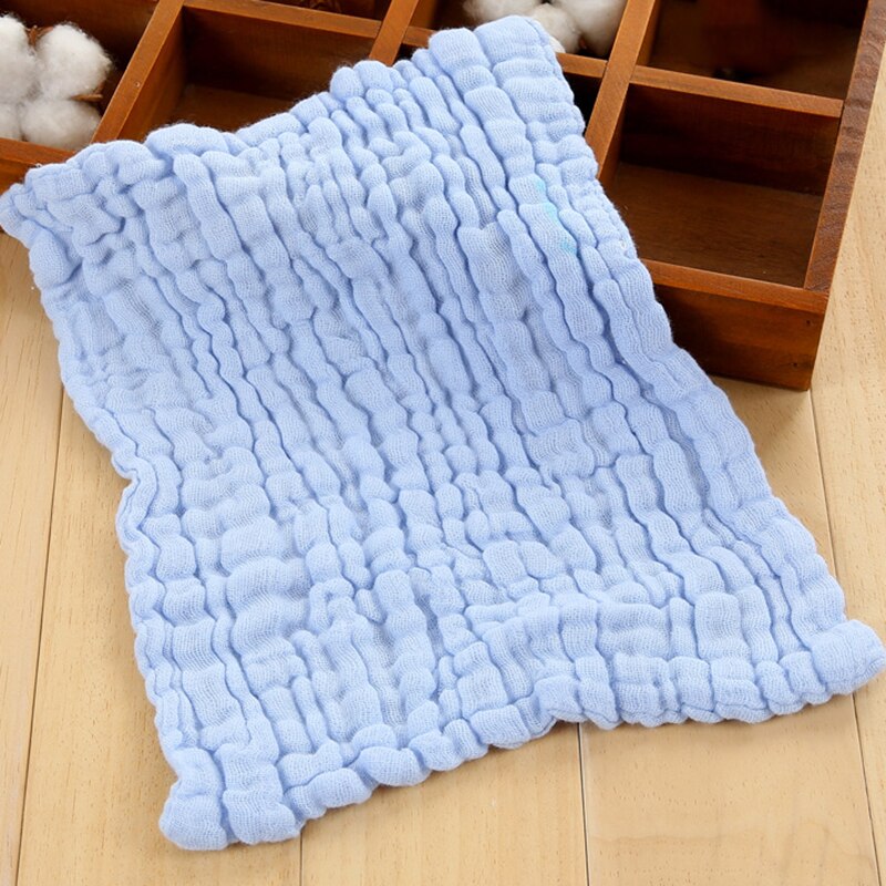 Small Towel 25*25cm Soft Cotton Hand Towel for Adults and Children Handkerchief Quick-Dry Bathroom Solid Color Face Towel: Sky Blue