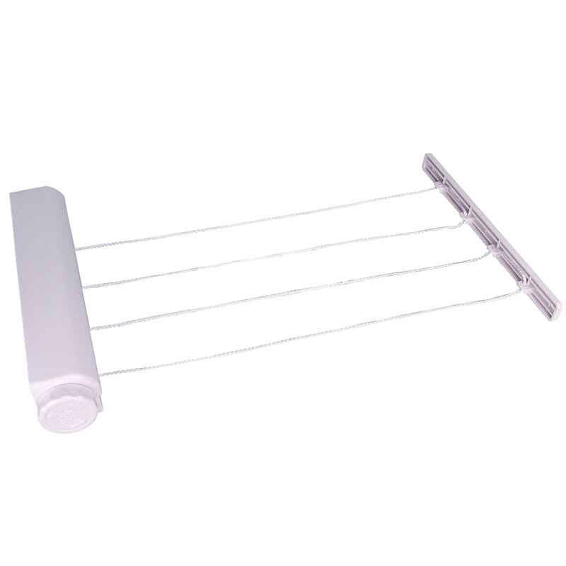 Retractable Indoor Clothes Hanger Rope Wall Mounted Hanger Drying Towel Rack Flexible Clothesline Bathroom Clothes Dryer