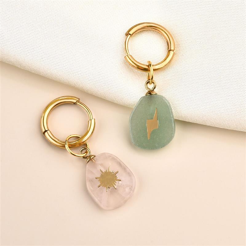 Petites boucles d'oreilles en acier inoxydable pour femmes et hommes, 10 pièces, bijoux à la , , connecteur, accessoires de fabrication de bijoux à faire soi-même